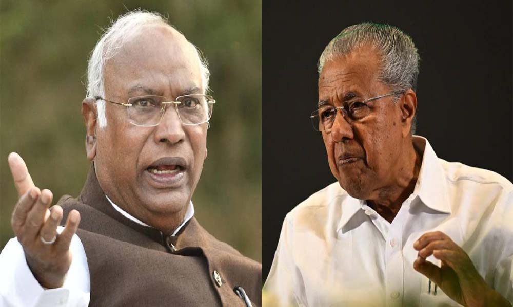 സംസ്ഥാനത്ത് എസ്എഫ്ഐ സമരത്തെ സര്ക്കാര് അടിച്ചമര്ത്തുന്നു; ഖര്ഗെക്ക് കത്തയച്ച് പിണറായി വിജയന്