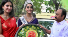കിരീടവുമായി മുഖ്യമന്ത്രിയെ കാണാനെത്തി  മിസ് യൂണിവേഴ്സ് ഇന്ത്യ 2026 - കെസിയ ലിസ് മെജോ..! 