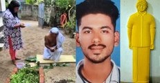 കടലിൽ കാണാതായിട്ട് 55 ദിവസം; മകന്‍റെ രൂപം തടിയിൽ കൊത്തിയെടുത്ത്  ചിതയിൽ ദഹിപ്പിച്ച് അമ്മ