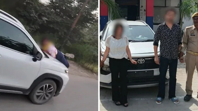 കാമുകിക്കൊപ്പം മൊമോ ഡേറ്റിനിറങ്ങി ഭർത്താവ്; കാറിന്റെ ബോണറ്റിൽ തൂങ്ങിക്കിടന്ന് ഭാര്യ