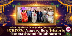 When Krishna's Mercy Met Chicago's Heart: ISKCON Naperville's Historic Janmashtami Tulabharam  Turns Faith into a Living Temple