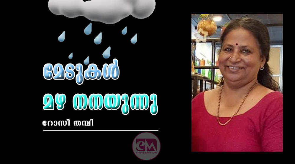 മേടുകൾ മഴ നനയുന്നു (കവിത: റോസി തമ്പി)