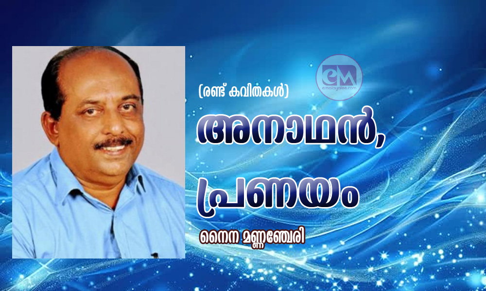 അനാഥൻ, പ്രണയം (രണ്ട് കവിതകൾ: നൈന മണ്ണഞ്ചേരി)