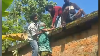 മക്കള് സംരക്ഷിക്കുന്നില്ല, വീടിന് മുകളില് നിന്ന് ചാടാനൊരുങ്ങിയ വൃദ്ധയെ നാട്ടുകാര് രക്ഷപ്പെടുത്തി