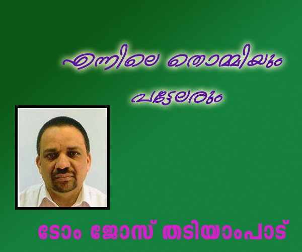 എന്നിലെ തൊമ്മിയും പട്ടേലരും- ടോം ജോസ് തടിയാംപാട്