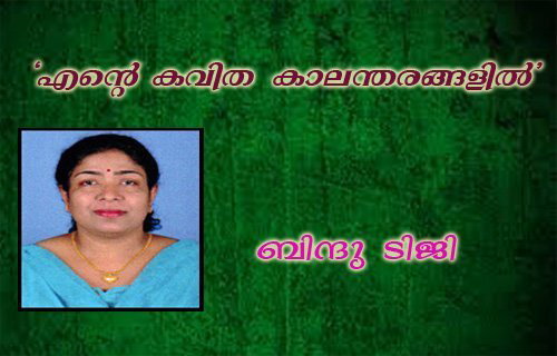 ' എന്റെ കവിത  കാലാന്തരങ്ങളില്‍' - ബിന്ദു ടിജി