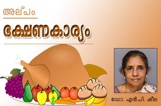 അല്‍പം ഭക്ഷണ കാര്യം (ഡോ.എന്‍.പി ഷീല)