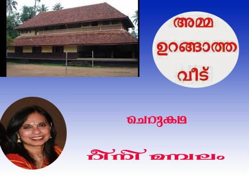 അമ്മയുറങ്ങാത്ത വീട്: ചെറുകഥ(റീനി മമ്പലം)