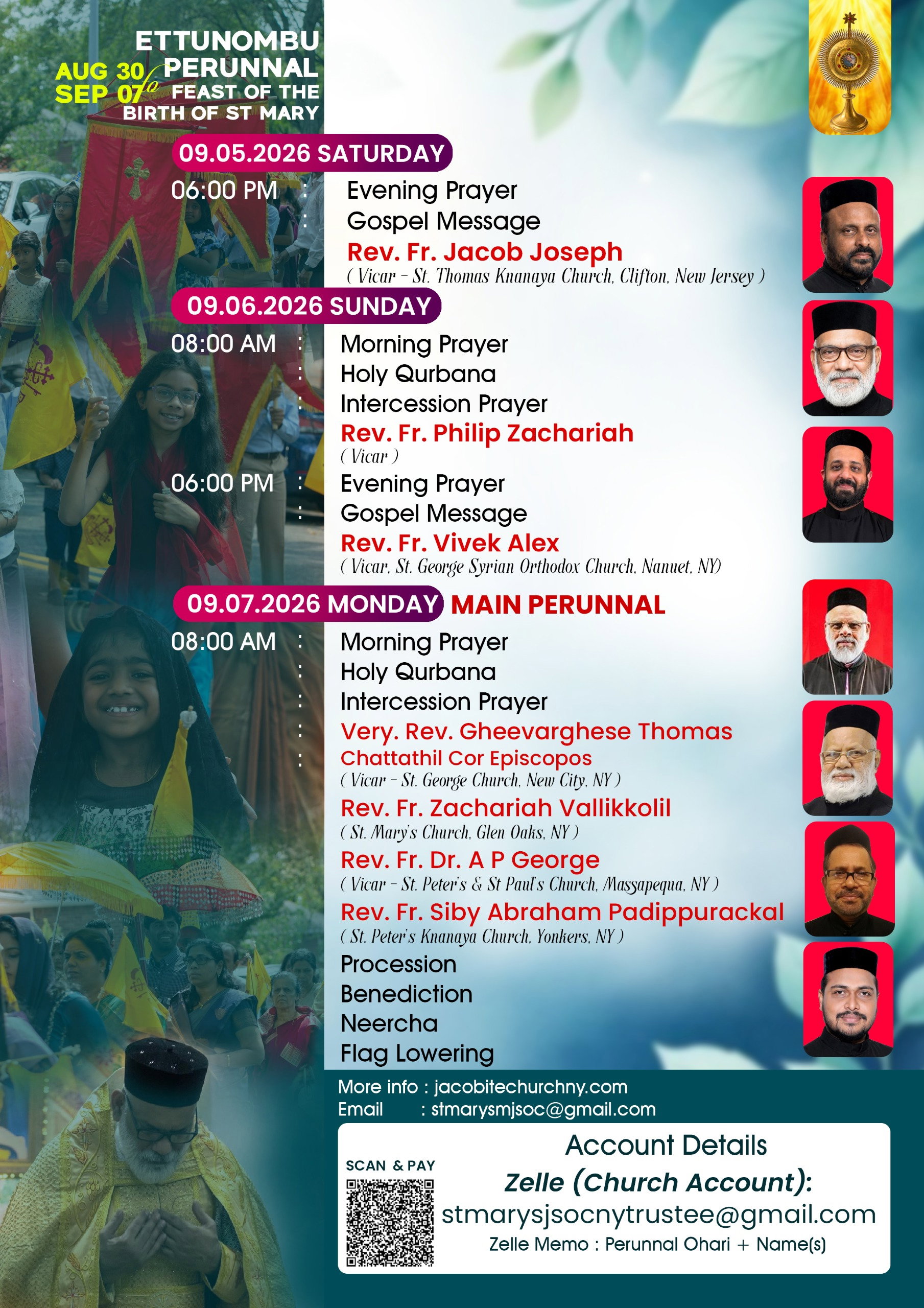 ന്യൂയോർക് ഗ്ലെൻ  ഓക്സ് സെന്റ് മേരിസ് ദേവാലയത്തിൽ എട്ടു നോമ്പാചാരണവും ജനന പെരുന്നാളും 