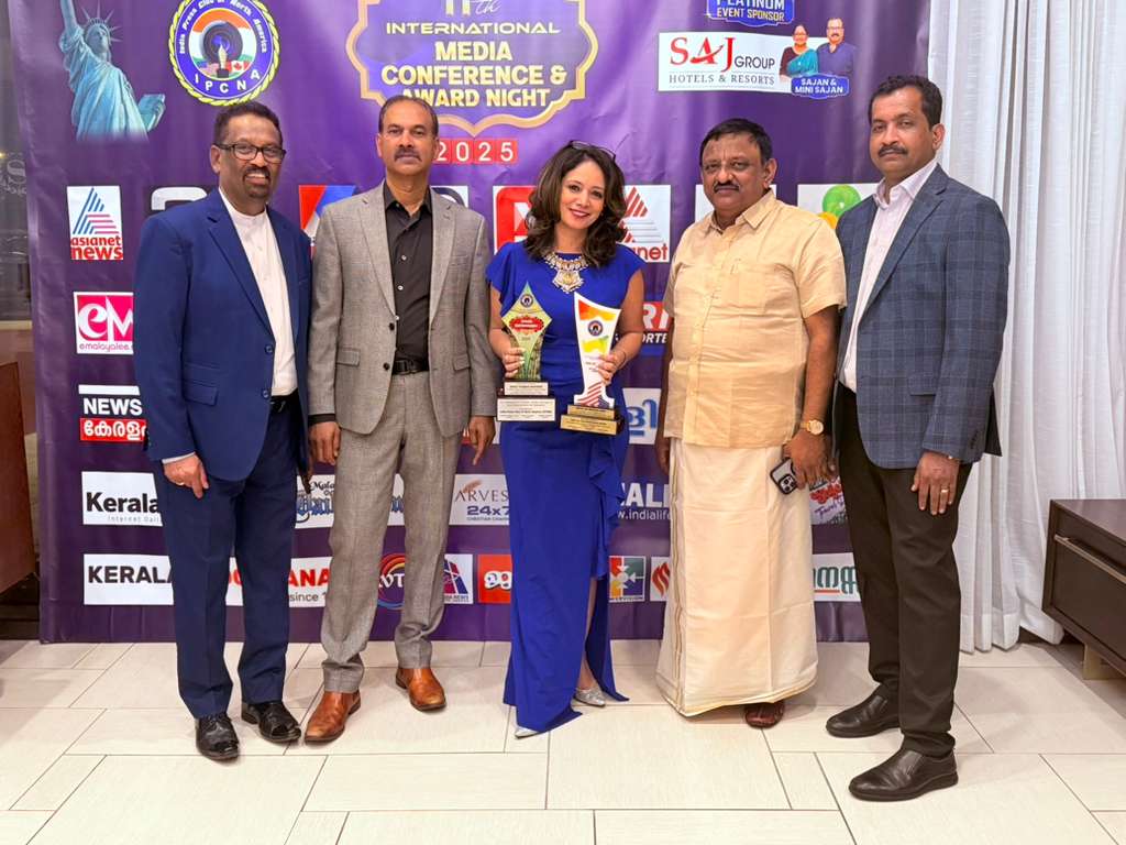 ആശാ തോമസ് മാത്യുവിന്  ഇന്ത്യ പ്രസ് ക്ലബിന്റെ  'വിമൻ എംപവർമെന്റ്' അവാർഡ്  
