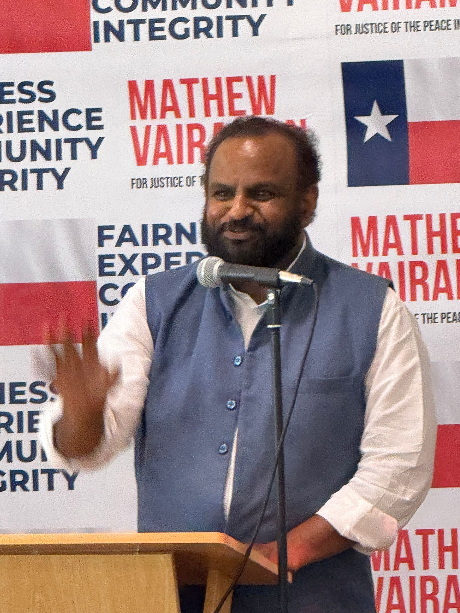 ഫോര്‍ട്ട് ബെന്‍ഡ് കൗണ്ടി ജസ്റ്റിസ് ഓഫ് പീസായി മത്സരിക്കുന്ന ഡോ. മാത്യു വൈരമണ്ണിന്റെ കിക്ക് ഓഫ് ചടങ്ങു പ്രൗഢഗംഭീരമായി