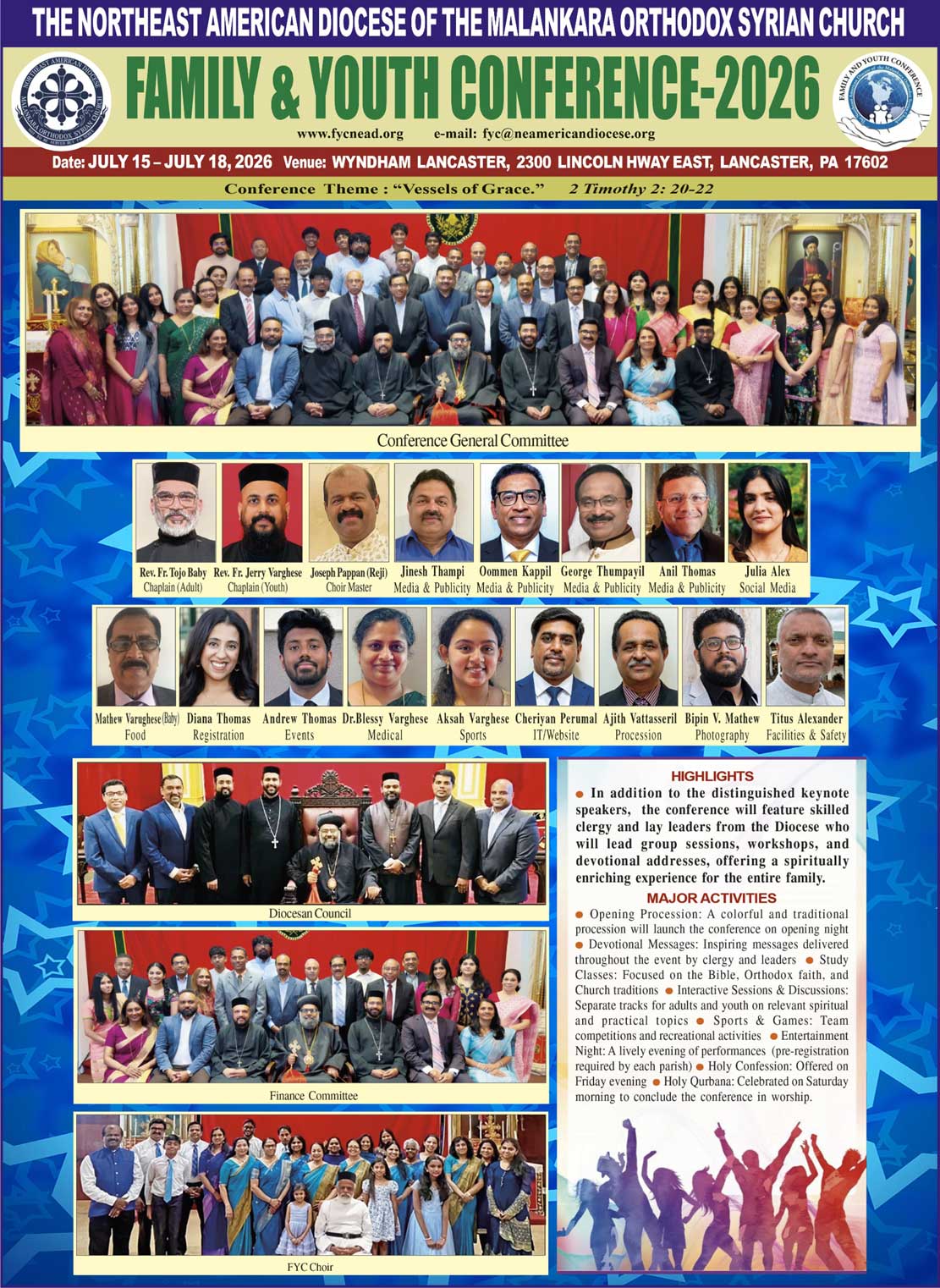 ക്രിസ്തുവിലേക്കുള്ള യാത്രയിൽ കുടുംബങ്ങളെ ചേർത്തുപിടിച്ച് നോർത്ത് ഈസ്റ്റ് ഭദ്രാസന ഫാമിലി കോൺഫറൻസ് ലാങ്കസ്റ്ററിൽ