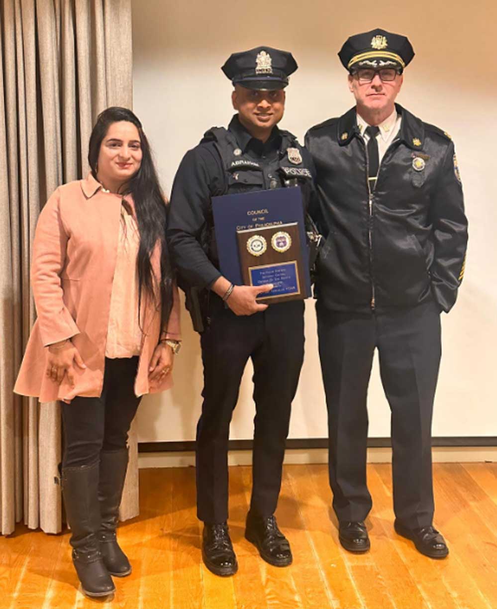 മോഷണവാഹനവുമായി രക്ഷപ്പെട്ട കൗമാരക്കാരനെ പിടികൂടി — ഓഫീസർ ജോജി എബ്രഹാമിന് ‘ഓഫീസർ ഓഫ് ദ മന്ത്’ ബഹുമതി