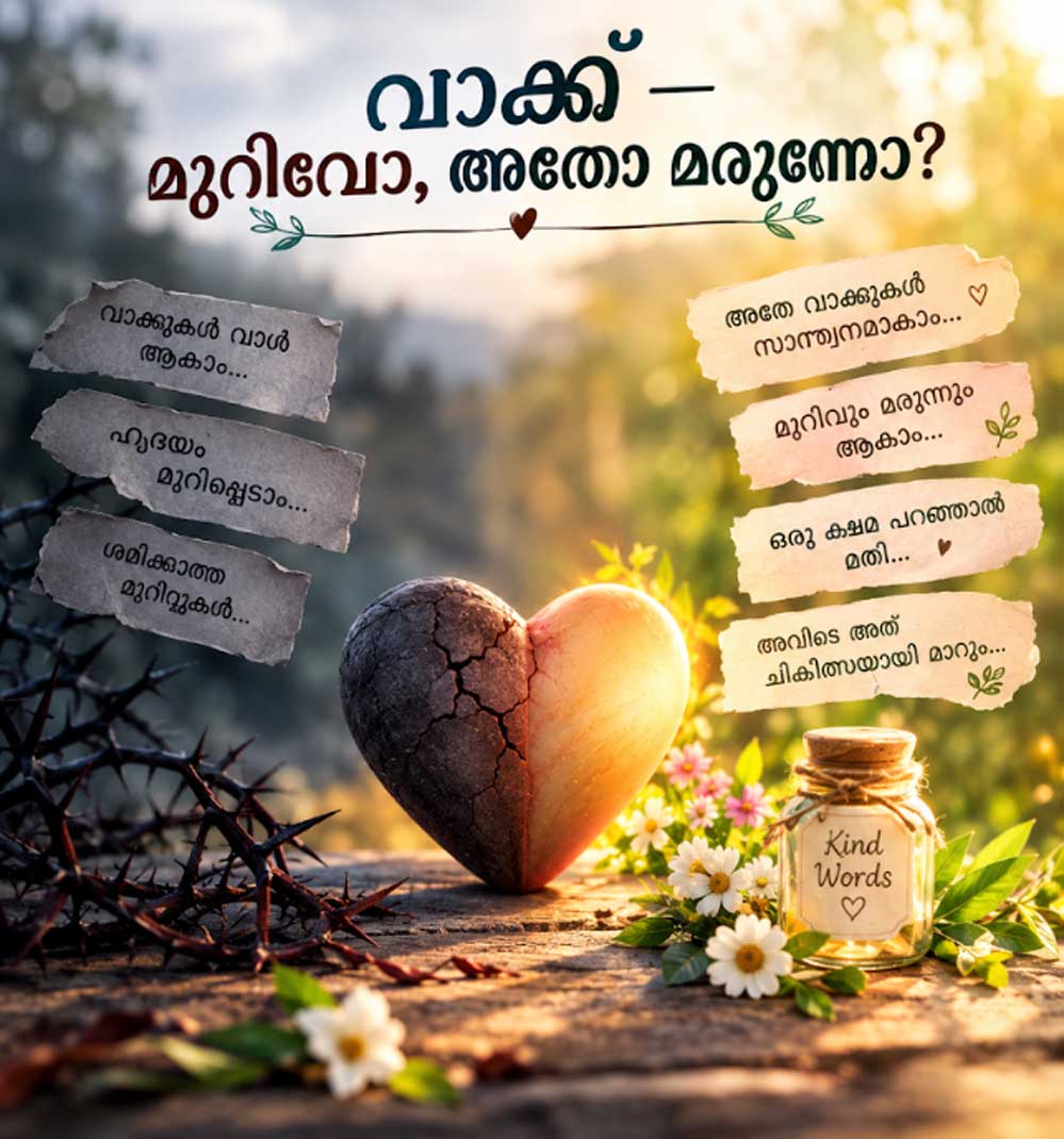 വാക്ക്  മുറിവോ, അതോ മരുന്നോ?  (കവിത: ലാലി ജോസഫ്)
