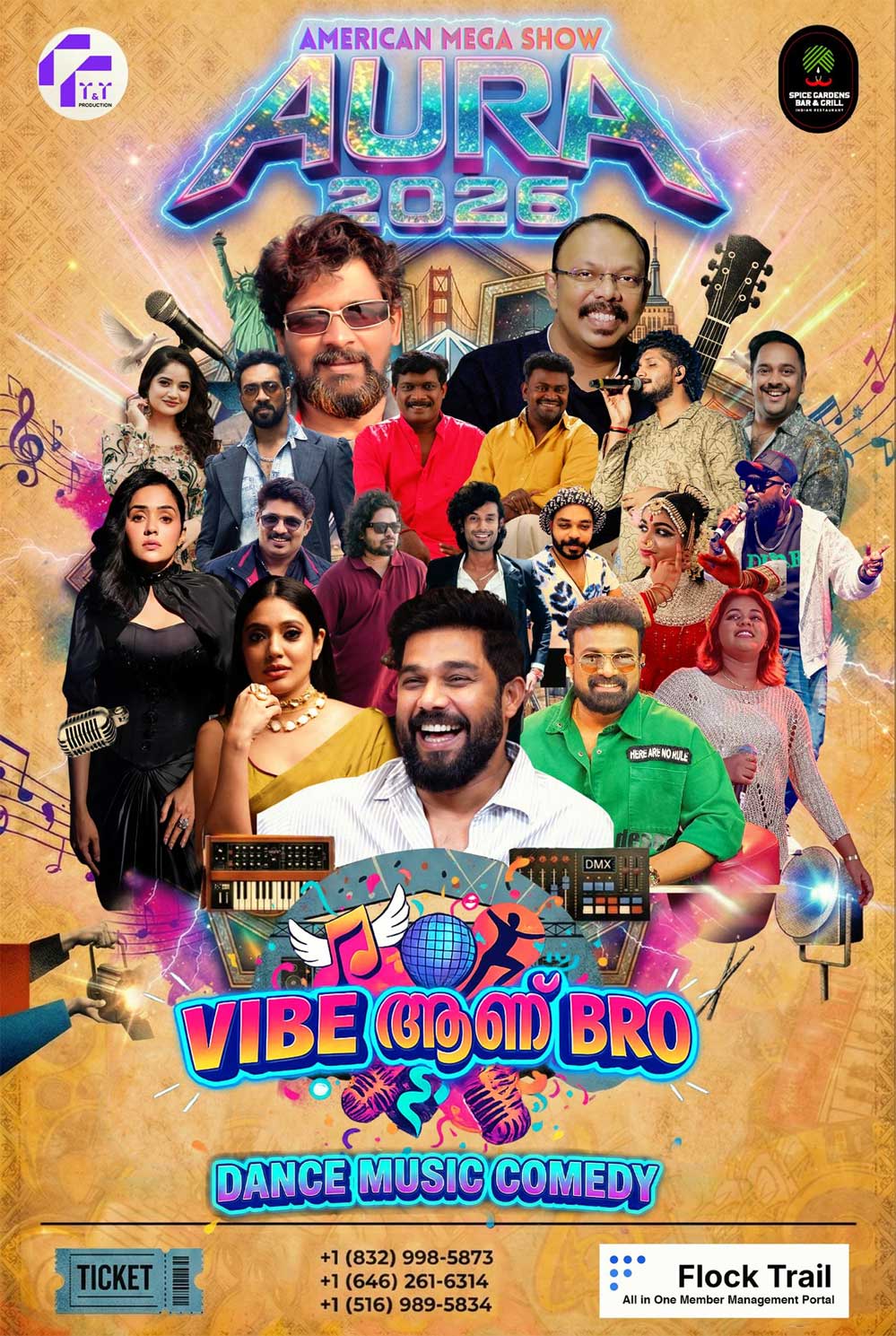 'വൈബ് ആണ്  ബ്രോ';  ടി ആൻഡ് ടി  പ്രൊഡക്ഷൻസിന്റെ 'ഔറ 2026' മെഗാ ഷോ എത്തുന്നു