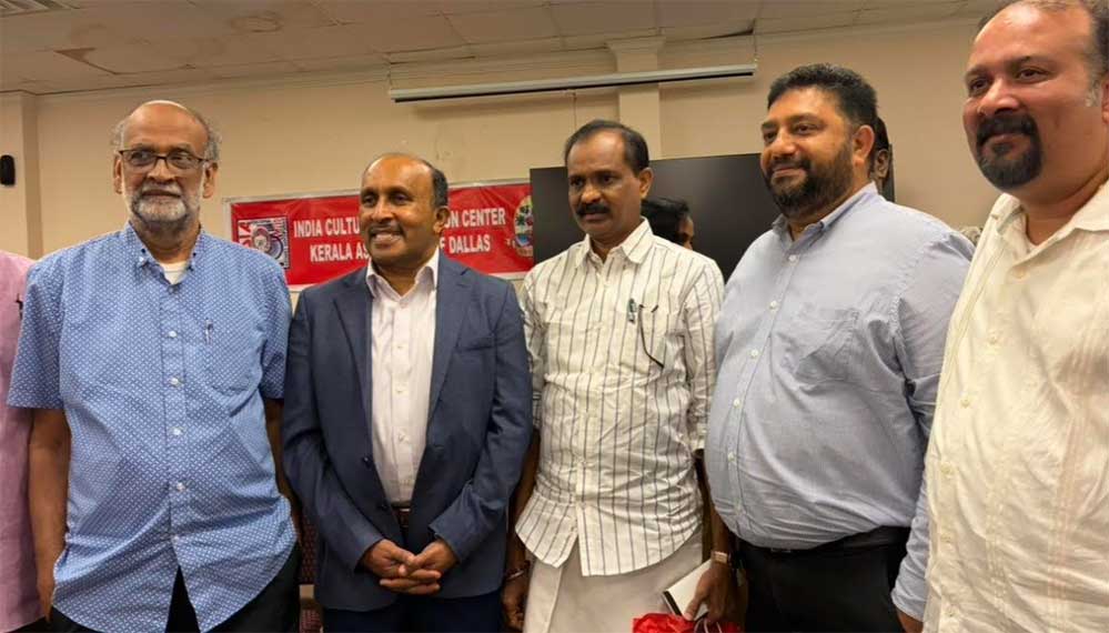 ഡാളസ് കേരള അസോസിയേഷൻ മേയർ ശ്രീ. വി. വി. രാജേഷിന് ഉജ്വല സ്വീകരണം  നൽകി