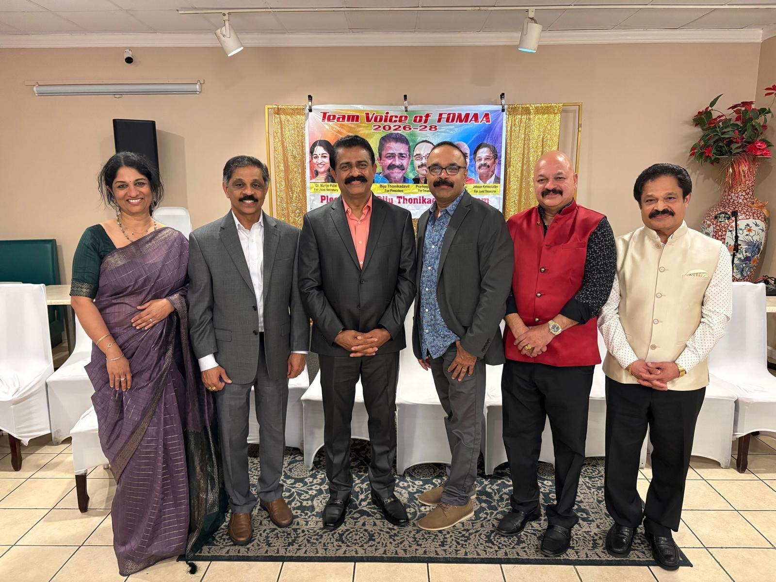 ടീം വോയ്‌സ് ഓഫ് ഫോമായ്ക്ക് ഹൂസ്റ്റണിലെ സതേണ്‍ റീജിയന് കീഴിലുള്ള മൂന്ന് സംഘടനകളുടെ സ്വീകരണം