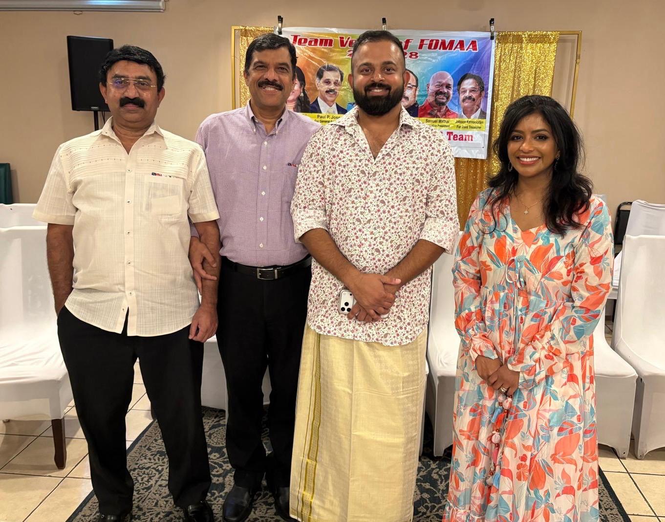 ടീം വോയ്‌സ് ഓഫ് ഫോമായ്ക്ക് ഹൂസ്റ്റണിലെ സതേണ്‍ റീജിയന് കീഴിലുള്ള മൂന്ന് സംഘടനകളുടെ സ്വീകരണം