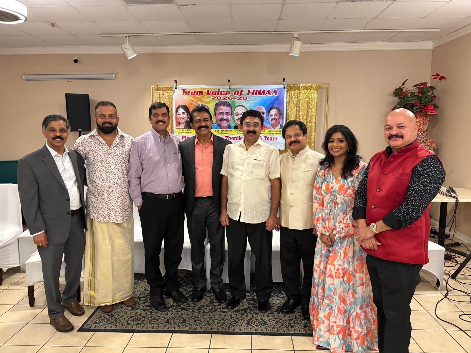 ടീം വോയ്‌സ് ഓഫ് ഫോമായ്ക്ക് ഹൂസ്റ്റണിലെ സതേണ്‍ റീജിയന് കീഴിലുള്ള മൂന്ന് സംഘടനകളുടെ സ്വീകരണം