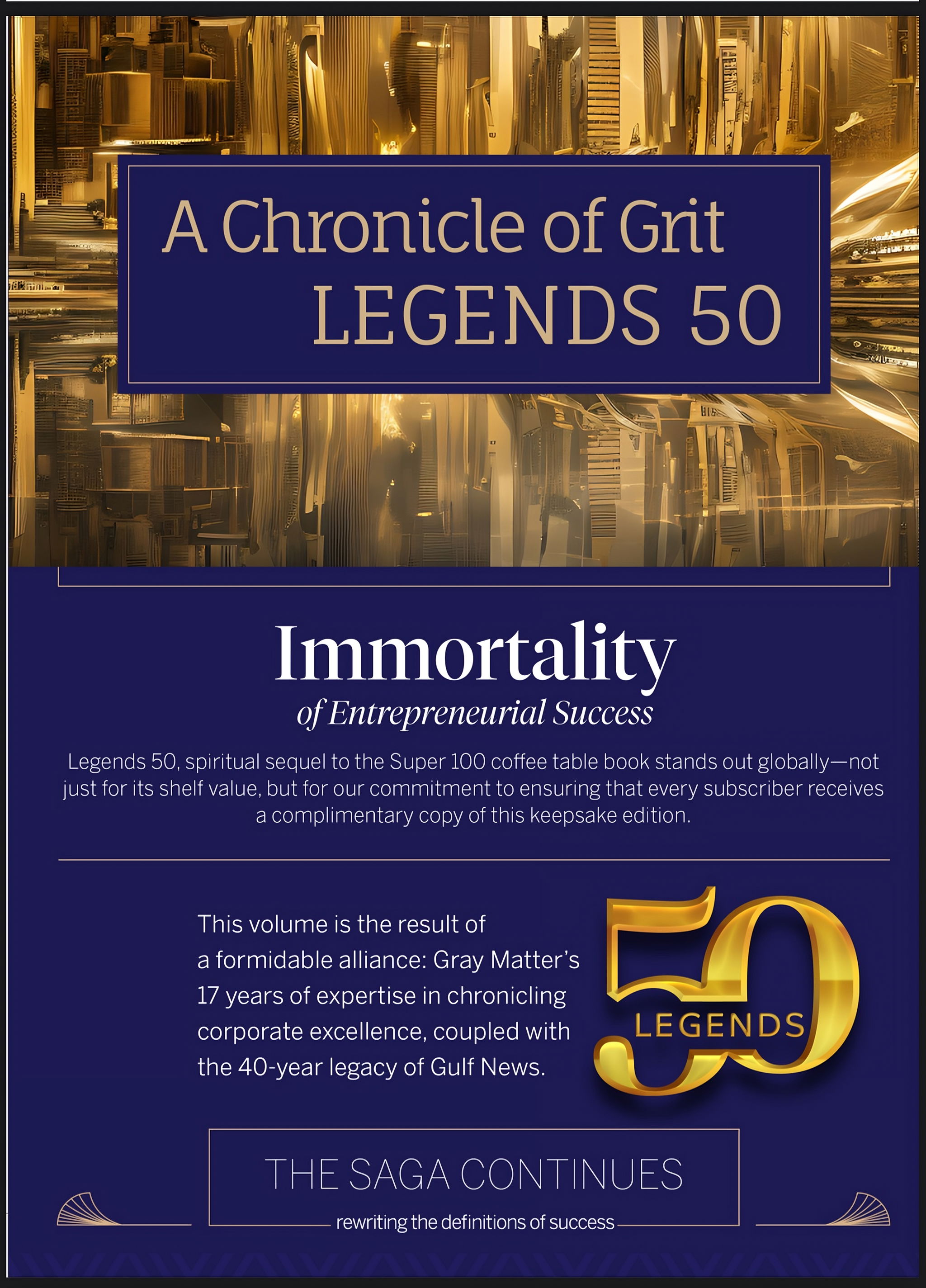 പ്രവാസി മലയാളികള്‍ക്ക് അഭിമാന നിമിഷം: ഗള്‍ഫിലെ 'ലെജന്‍ഡ്‌സ് 50' പട്ടികയില്‍ ഇടംപിടിച്ച് 25 മലയാളികള്‍