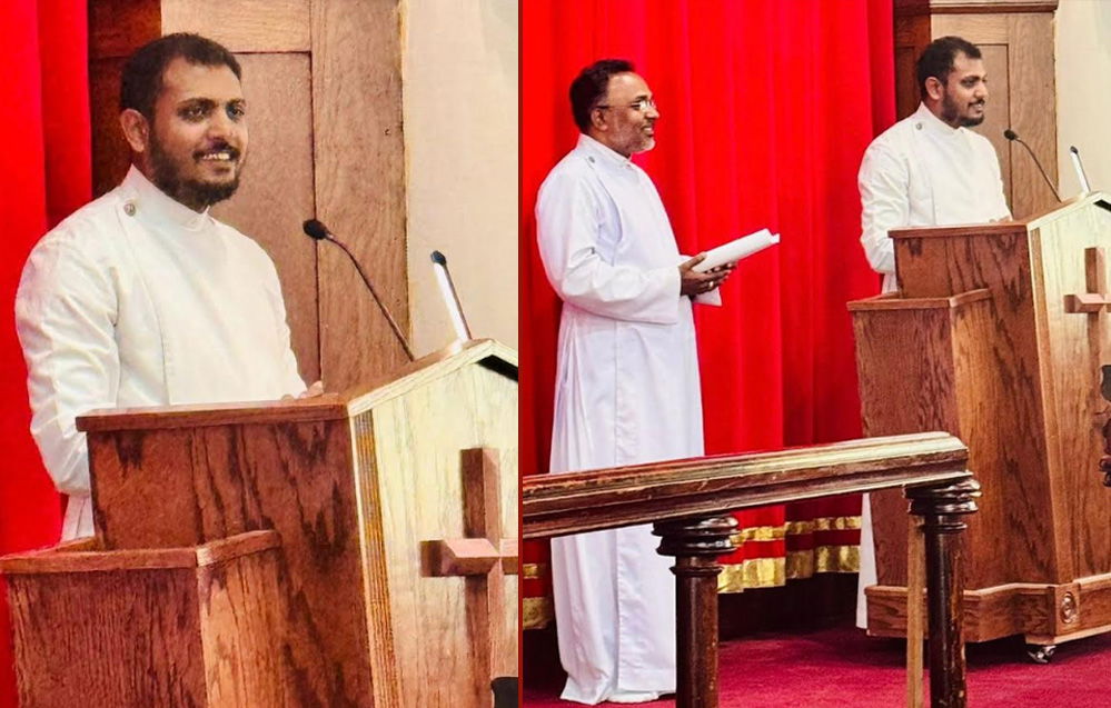മാര്‍ത്തോമ്മാ സഭ നോര്‍ത്ത് അമേരിക്കന്‍ ഭദ്രാസന സെക്രട്ടറി റവ. ജോയേല്‍ സാമുവേല്‍ തോമസിന് സ്വീകരണം നല്‍കി