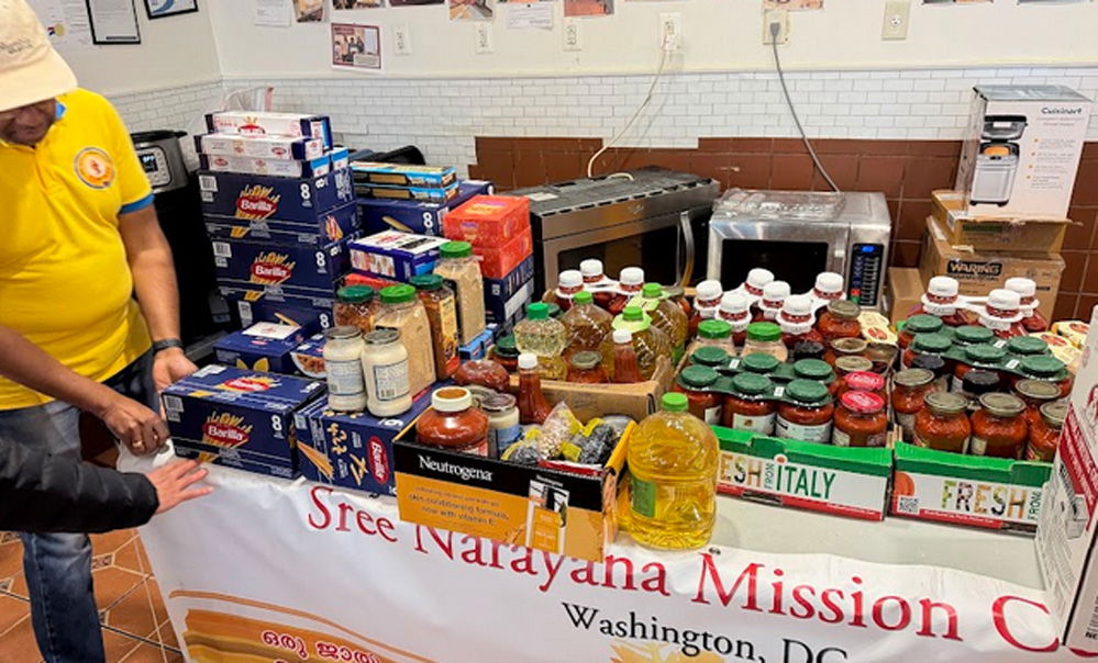 എസ്.എന്‍.എം.സി വാഷിംഗ്ടൺ ഡി.സി: യുവജനങ്ങളുടെ നേതൃത്വത്തിൽ ഭക്ഷ്യ ശേഖരണ പ്രവർത്തനം ശ്രദ്ധേയമായി