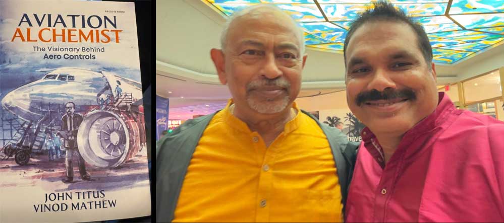വ്യവസായി ജോൺ ടൈറ്റസിന്റെ ആത്മകഥ  'ഏവിയേഷൻ ആൽകെമിസ്റ്റ്' ഫോമാ പ്രകാശനം ചെയ്തു