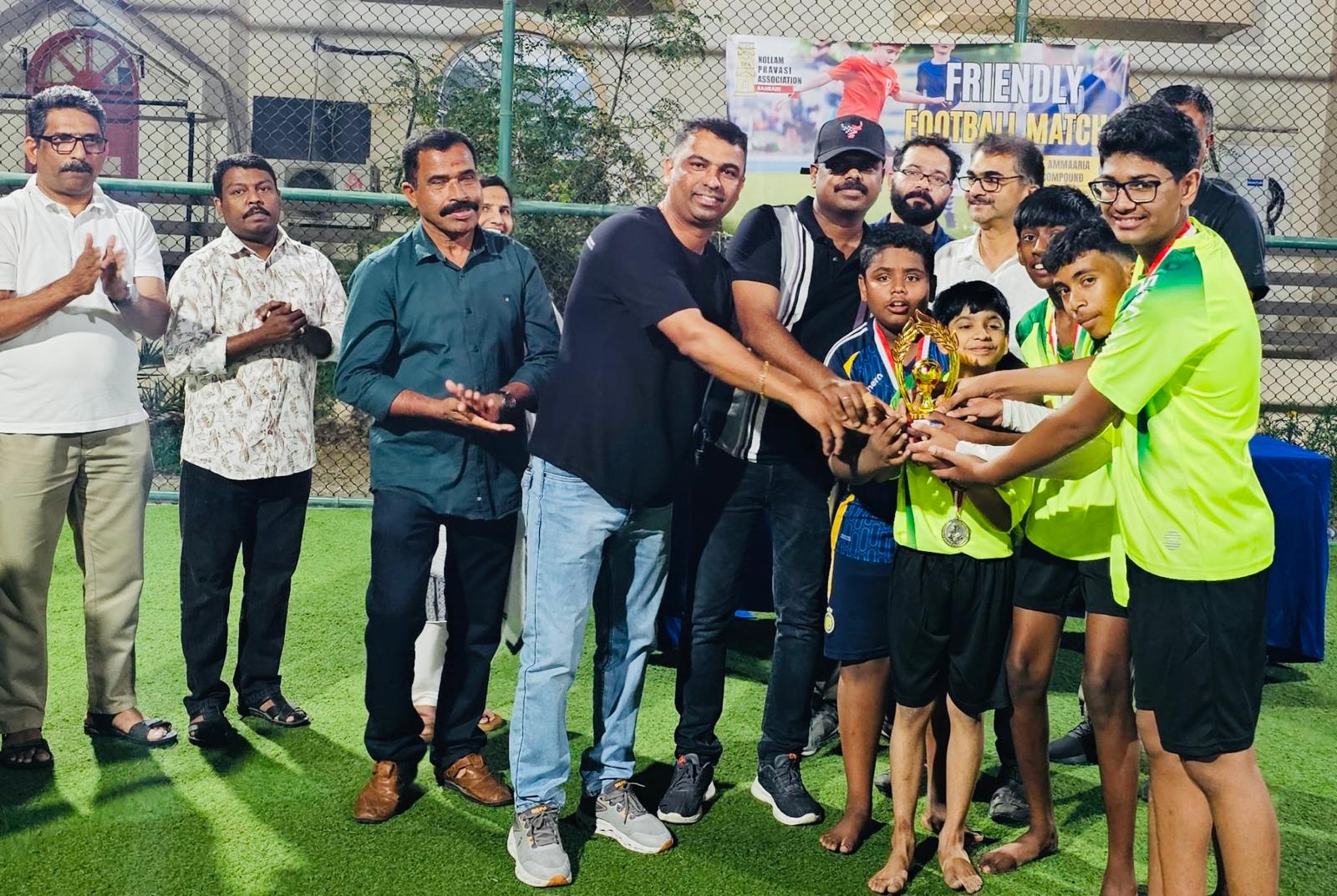 കൊല്ലം പ്രവാസി അസോസിയേഷന്‍ അണ്ടര്‍ -13 ഫുട്‌ബോള്‍ ടൂര്‍ണമെന്റില്‍ ട്യൂബ്ലി കിംഗ്‌സ് വിജയികളായി