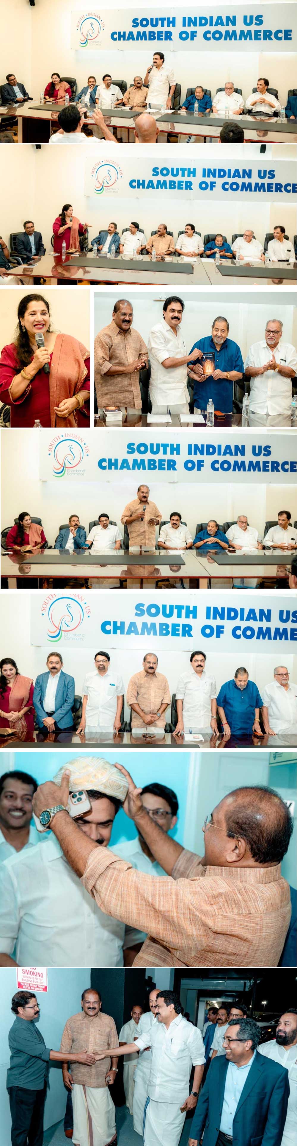 ജോസ് കെ. മാണിക്കും നിഷാ ജോസിനും സൗത്ത് ഇന്ത്യൻ യു.എസ്. ചേംബർ ഓഫ് കൊമേഴ്‌സിന്റെ ഗംഭീര സ്വീകരണം