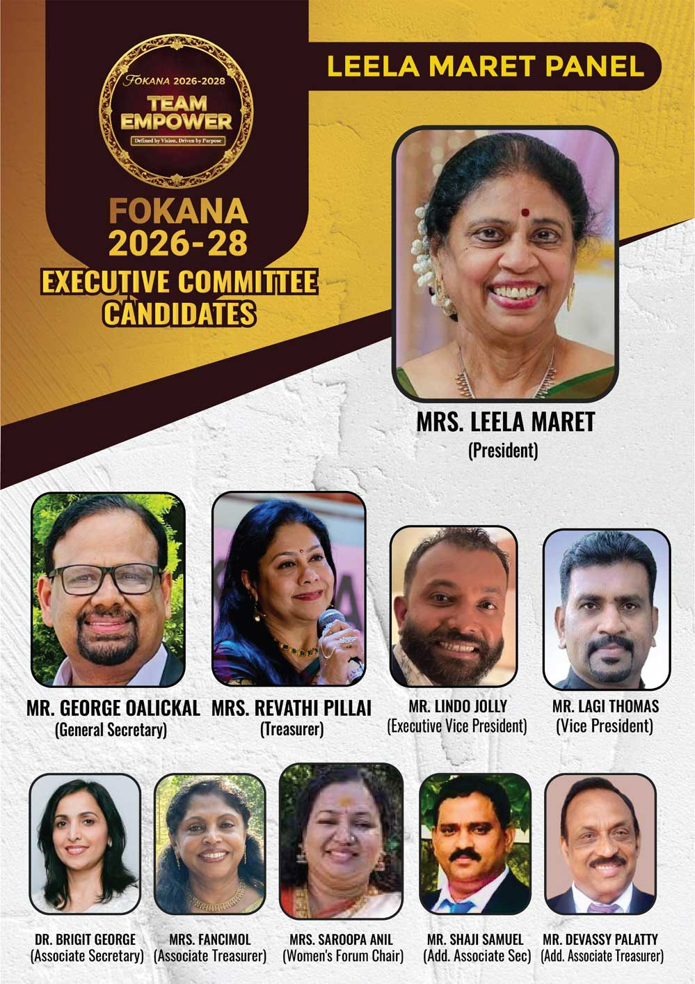 ഫൊക്കാന 2026- 2028: 'ടീം എംപവര്‍' ലീലാ മാരേട്ട് പാനല്‍ - നയം വ്യക്തമാക്കുന്നു