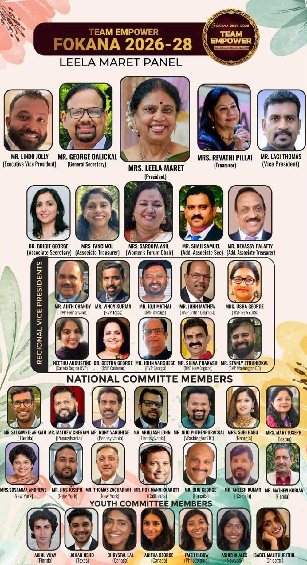 ടീം എംപവർ – ലീലാ മാരറ്റ് പാനൽ കാമ്പെയിന്‍  കിക്കോഫ് ഏപ്രിൽ 25ന് ന്യൂയോർക്കിൽ