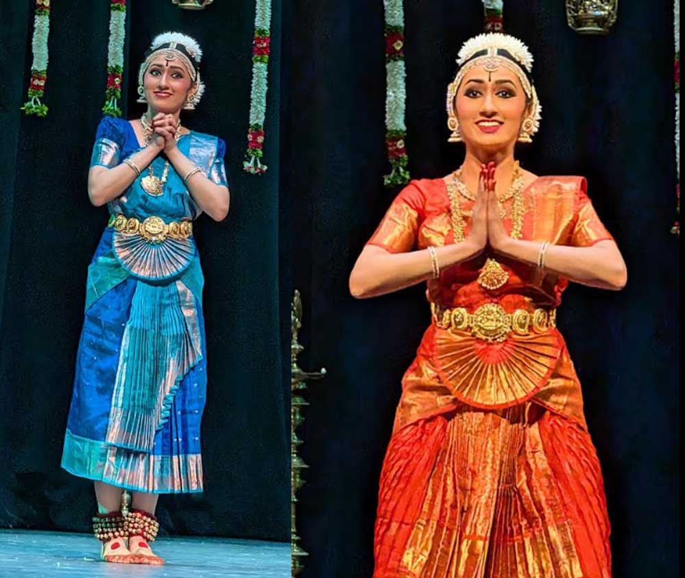 നൃത്തവേദിയിൽ വിസ്മയമായി നന്ദിത ശരത്തിന്റെ ഭരതനാട്യം അരങ്ങേറ്റം